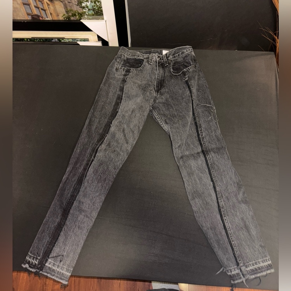 rag & bone High Rise Gray Jeans - Picture 2 of 4
